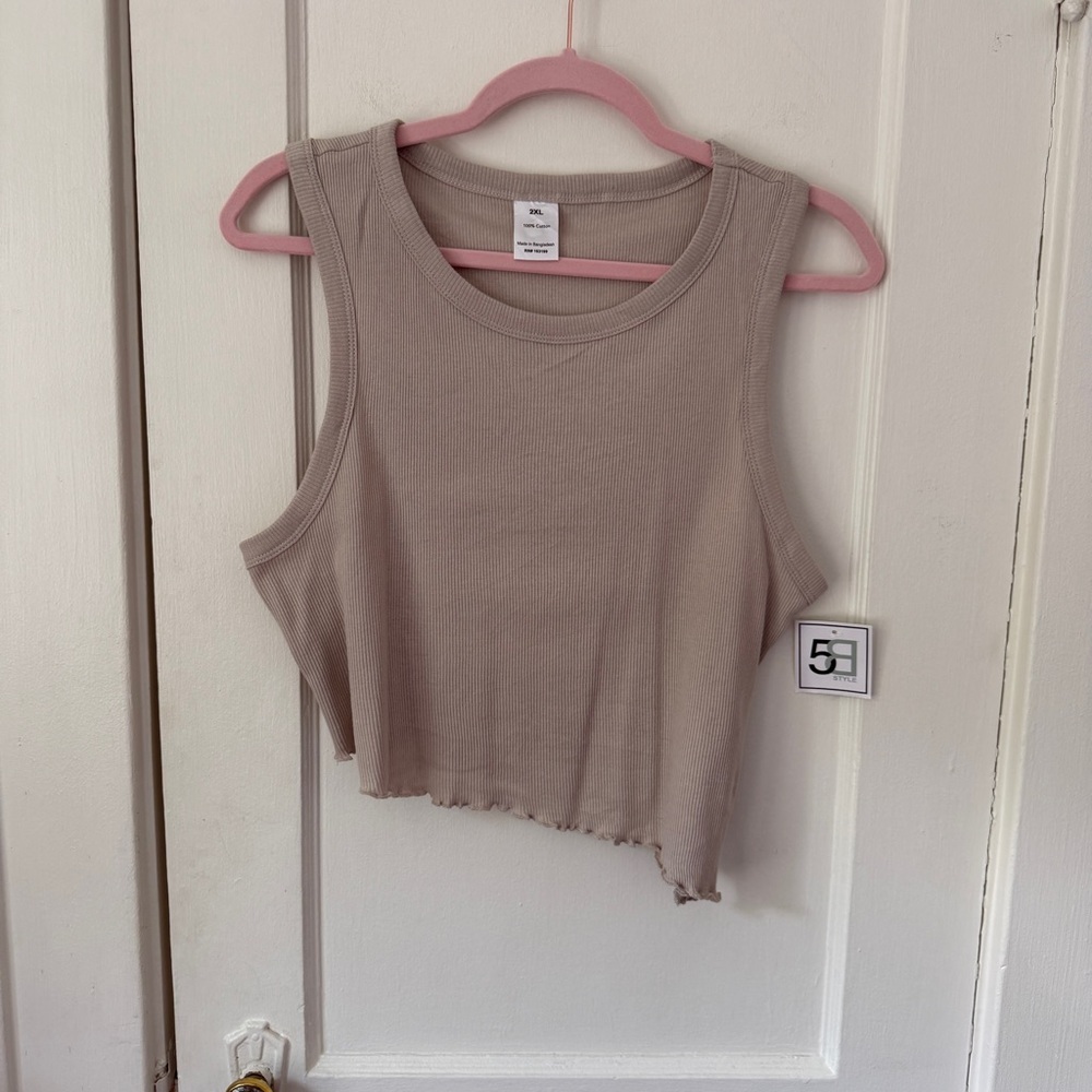 5B Ribbed Cropped Tank Size 2XL